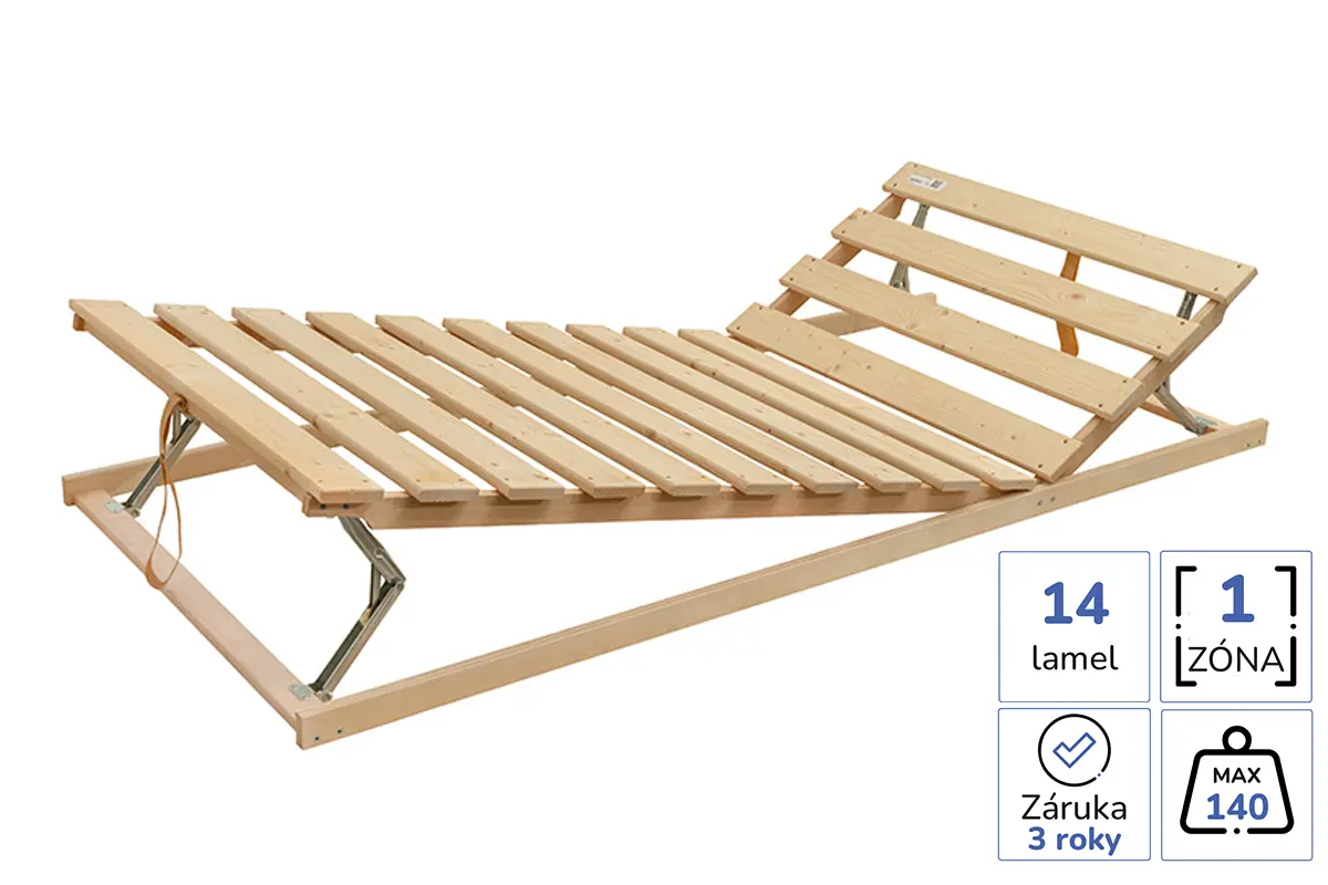 Latovy rost Latt Lux HN s 14 lamelami a manualnim polohovanim hlavy a nohou 1 zona nosnost 140 kg